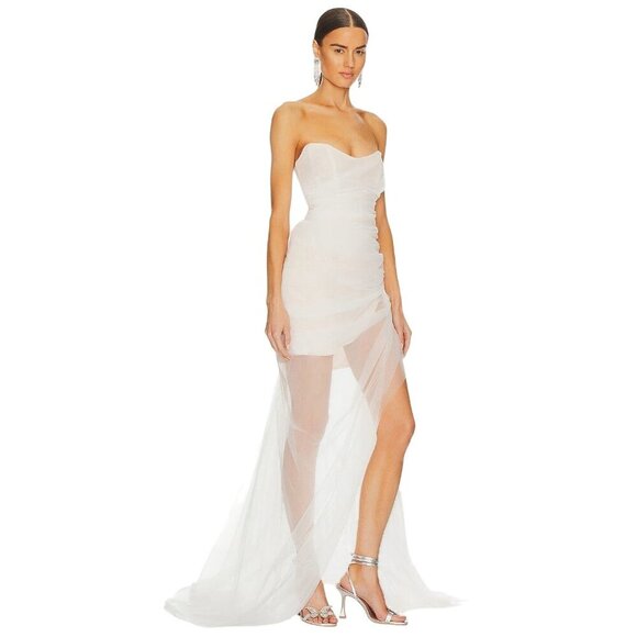 The Bar Cleo Gown in Blanc 4 New Womens Wedding Maxi Dress - Picture 3 of 15